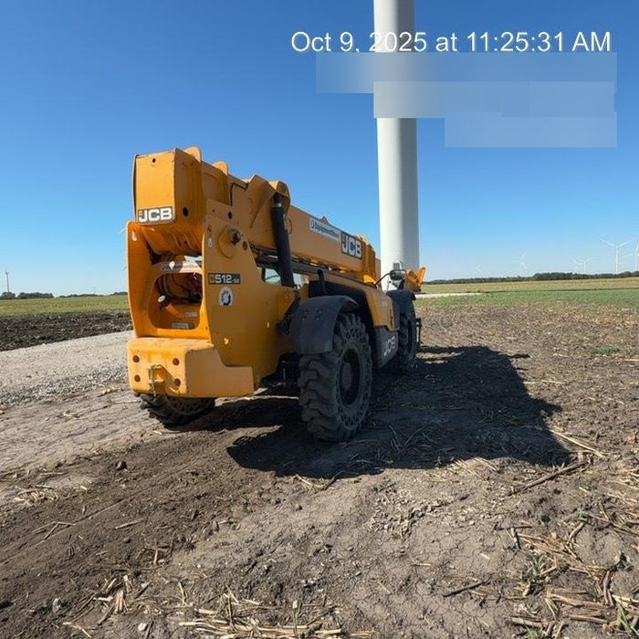 2019 JCB 512-56 Canopy, 109 HP, Solid Tires, STD Worklight, Beacon, Aux Hydraulics, Lifting Eye, Back up Alarm w/66" Carriage/60" Forks