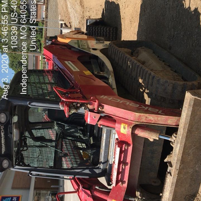 2018 Takeuchi TL12V2C Takeuchi TL12V2C Cab Skid Steer Track Loader, 80" HD dirt bucket with 9 teeth