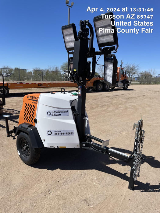 2024 Generac MLT2 Diesel, Flex Switch 120V Input, Powerzone Controller, 
(4) 320W LED Lights, 4kW Generator, 39.9 Gal Fuel Tank, 2" Ball, T3