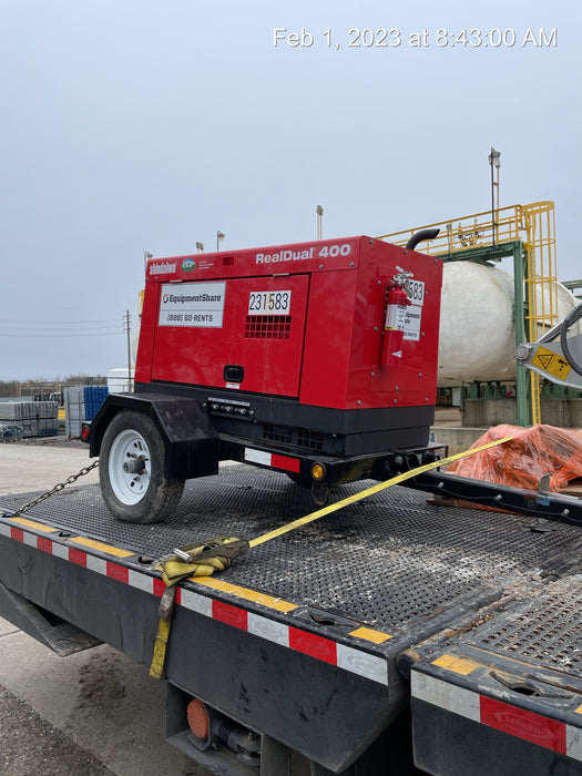 2022 Shindaiwa DGW400MDL Kubota D902 Engine, 23 HP, Dual Op Welder, Wire, Arc, Droop Stick, Tig, and CC Stick Functionality, Simulphase, 3 Phase and 1 Phase Gen Output, Single Axle NB Trlr, Slr Trckl Chrg 12V 12W, Fire Ext