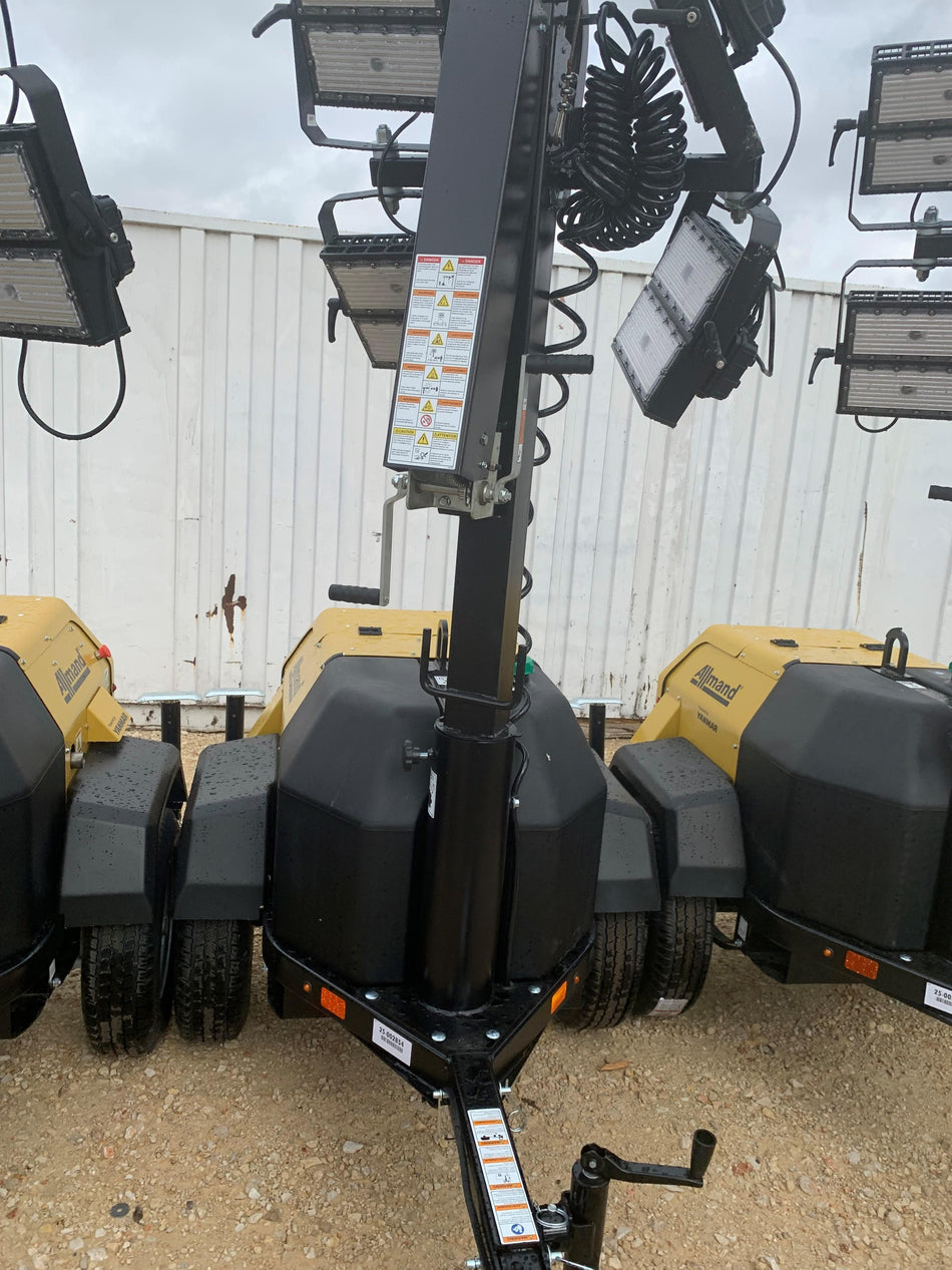 2022 Allmand NLV3GR (4) LED Light Fixture 350W, 23' Vertical Mast, 3kW Prime, Towable, ES Decals, T3