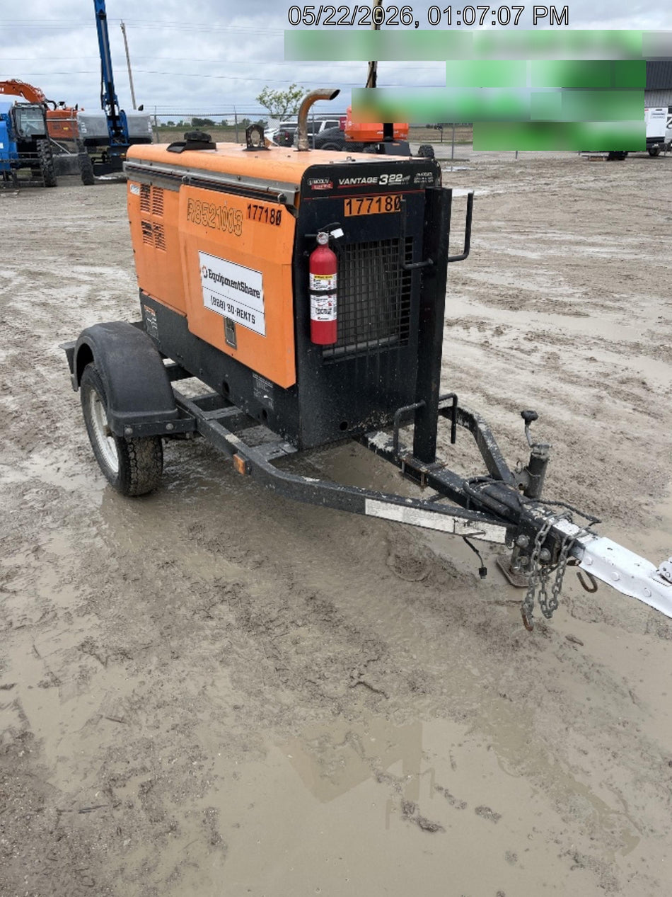 2021 Lincoln Electric Vantage 322 Vantage 322 Ready Pak 3 w/ Decals, ORANGE (includes trailer, cable rack, fender light kit) NO Telematics