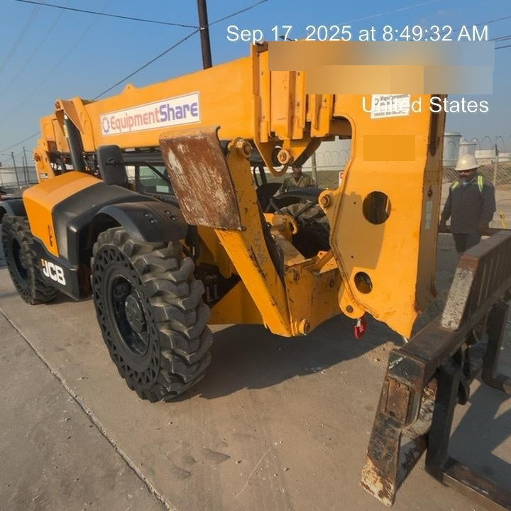 2019 JCB 510-56 Open ROPS, 74 HP, Solid Tires, Worklights, Beacon, Aux Hydraulics, Lifting Eye 72" Carriage/60" Forks