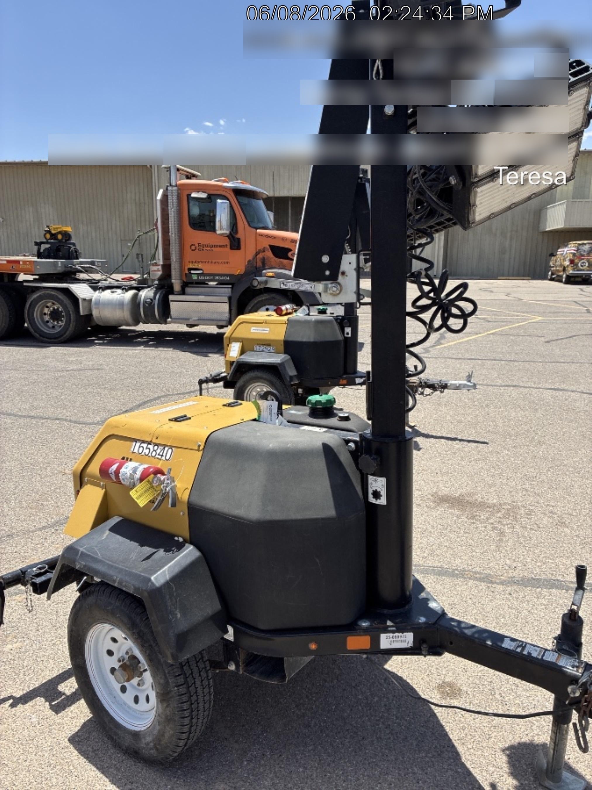 2021 Allmand NLV3GR (4) LED Light Fixture 350W, 23' Vertical Mast, 3kW Prime, Towable, Deep Sea L401, Leveling Jacks, Yanmar T4F 5.8hp