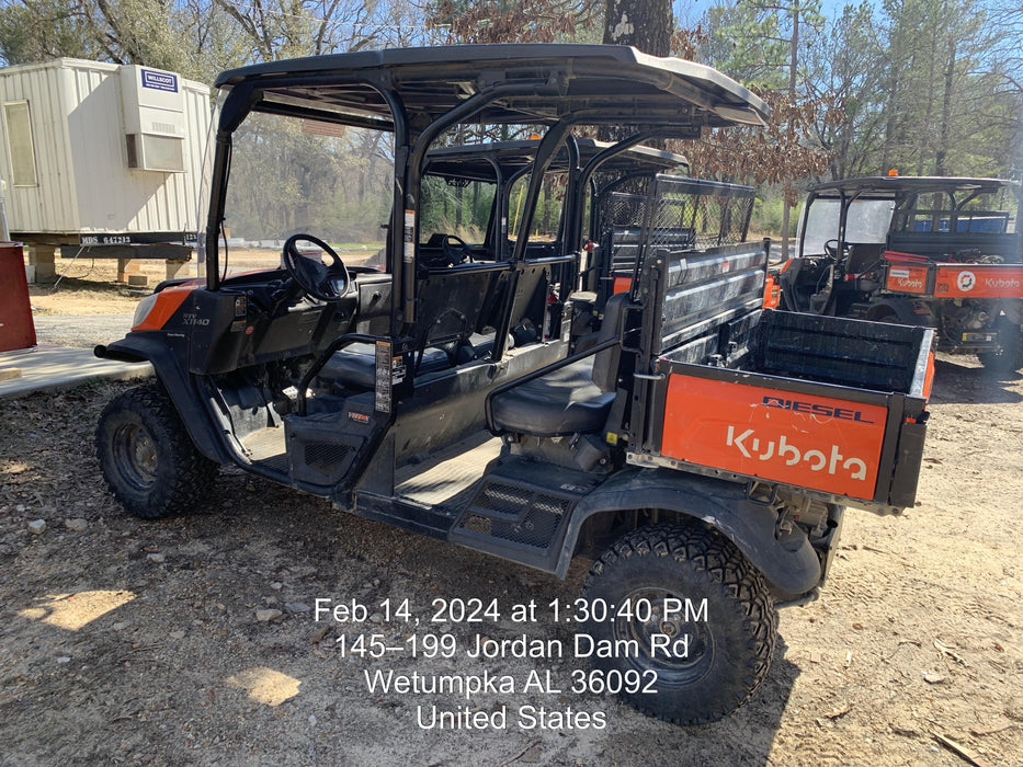 2021 Kubota RTV-X1140W-H Plastic Canopy, Windshield Acrylic Clear, LED Strobe Light, Wire Harness Kit, Back up Alarm