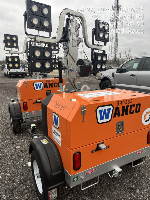 2024 Wanco WLTT-4MM4K Diesel, Deep Sea Controller, Shore Power Plug, Auto Start, (4) 350W LED Floodlights, 4kW Generator, 60 Gal Fuel Tank, 2" Ball, T3