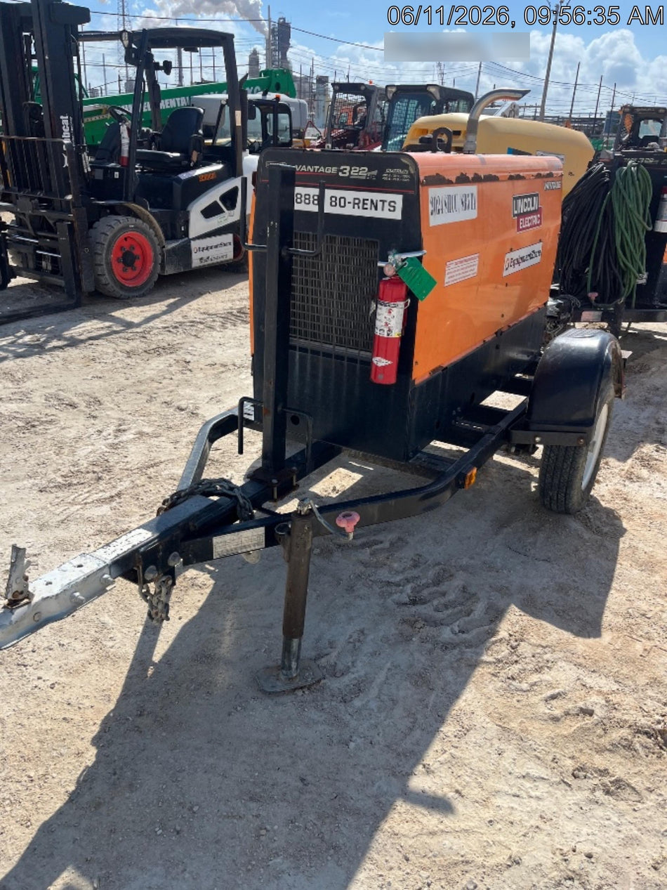 2021 Lincoln Electric Vantage 322 Vantage 322 Ready Pak 3 w/ Decals, ORANGE (includes trailer, cable rack, fender light kit) NO Telematics