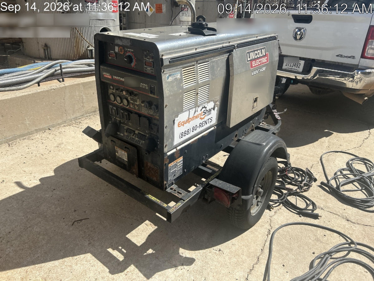 2018 Lincoln Electric Vantage 322 Lincoln Vantage 322 Welder Ready Pak 3 - Vantage 322, Trailer, Fender and light kit, Cable rack