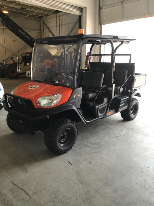 Kubota RTV-X1140W-H 4WD utility cart -LED strobe -Windshield tempered glass -Plastic canopy -Wire harness kit -Backup alarm