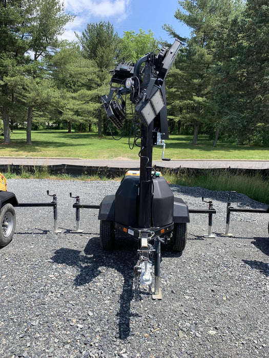 2021 Allmand NLV3GR (4) LED Light Fixture 350W, 23' Vertical Mast, 3kW Prime, Towable, Deep Sea L401, Leveling Jacks, Yanmar T4F 5.8hp