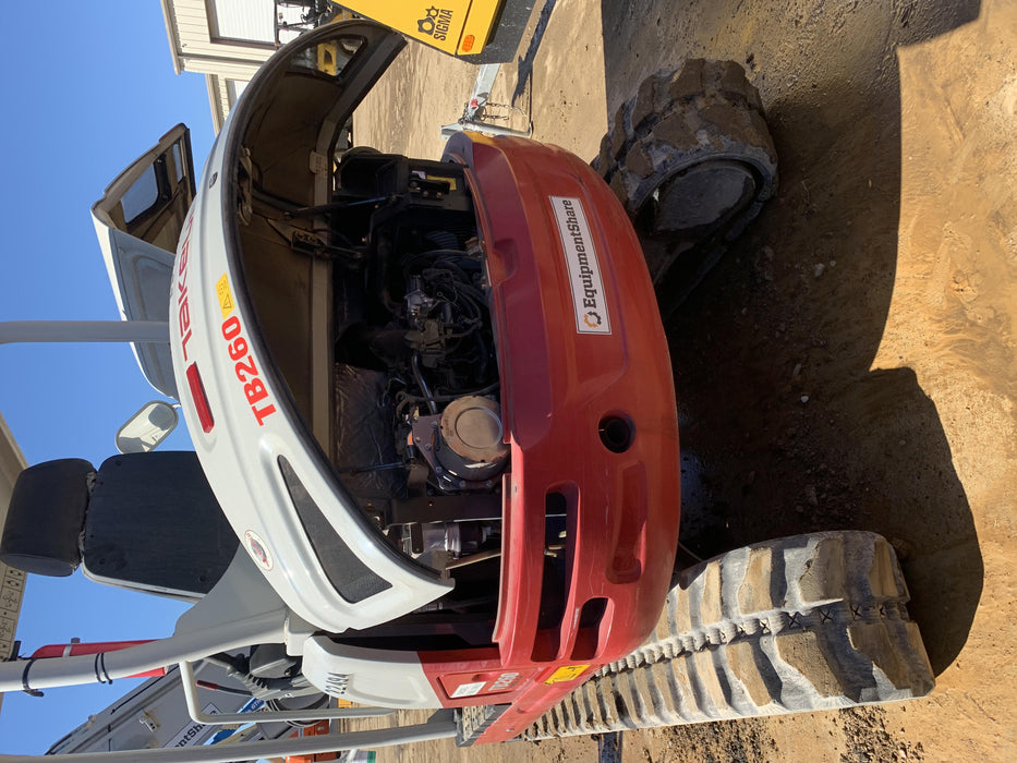 2019 Takeuchi TB260 Takeuchi TB260 Canopy w/Rubber Tracks, Auxiliary Hydraulics, Standard Blade, Manual QC