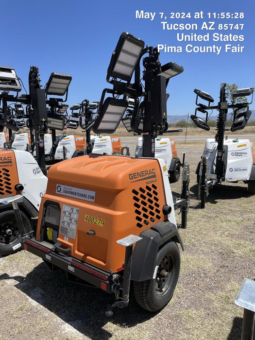 2024 Generac MLT2 Diesel, Flex Switch 120V Input, Powerzone Controller, 
(4) 320W LED Lights, 4kW Generator, 39.9 Gal Fuel Tank, 2" Ball, T3