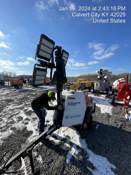 2023 Generac MLT2 Diesel, Flex Switch 120V Input, Powerzone Controller, 
(4) 320W LED Lights, 4kW Generator, 39.9 Gal Fuel Tank, 2" Ball, T3