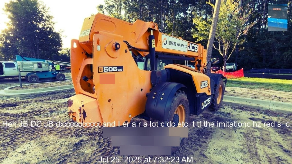 2019 JCB 506-36 Canopy, 74 HP, FF Tires, STD Worklight, Beacon, Aux Hydraulics, Lifting Eye, Back up Alarm, 48" Carriage, 48" Forks