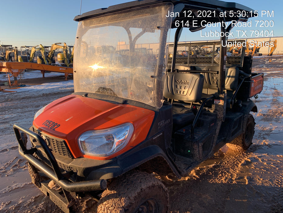 Kubota RTV-X1140W-H Kubota RTVX1140WH 4wd Utility Cart, LED Strobe, Windshield Tempered Glass, Plastic Canopy, Wire Harness Kit, Backup Alarm