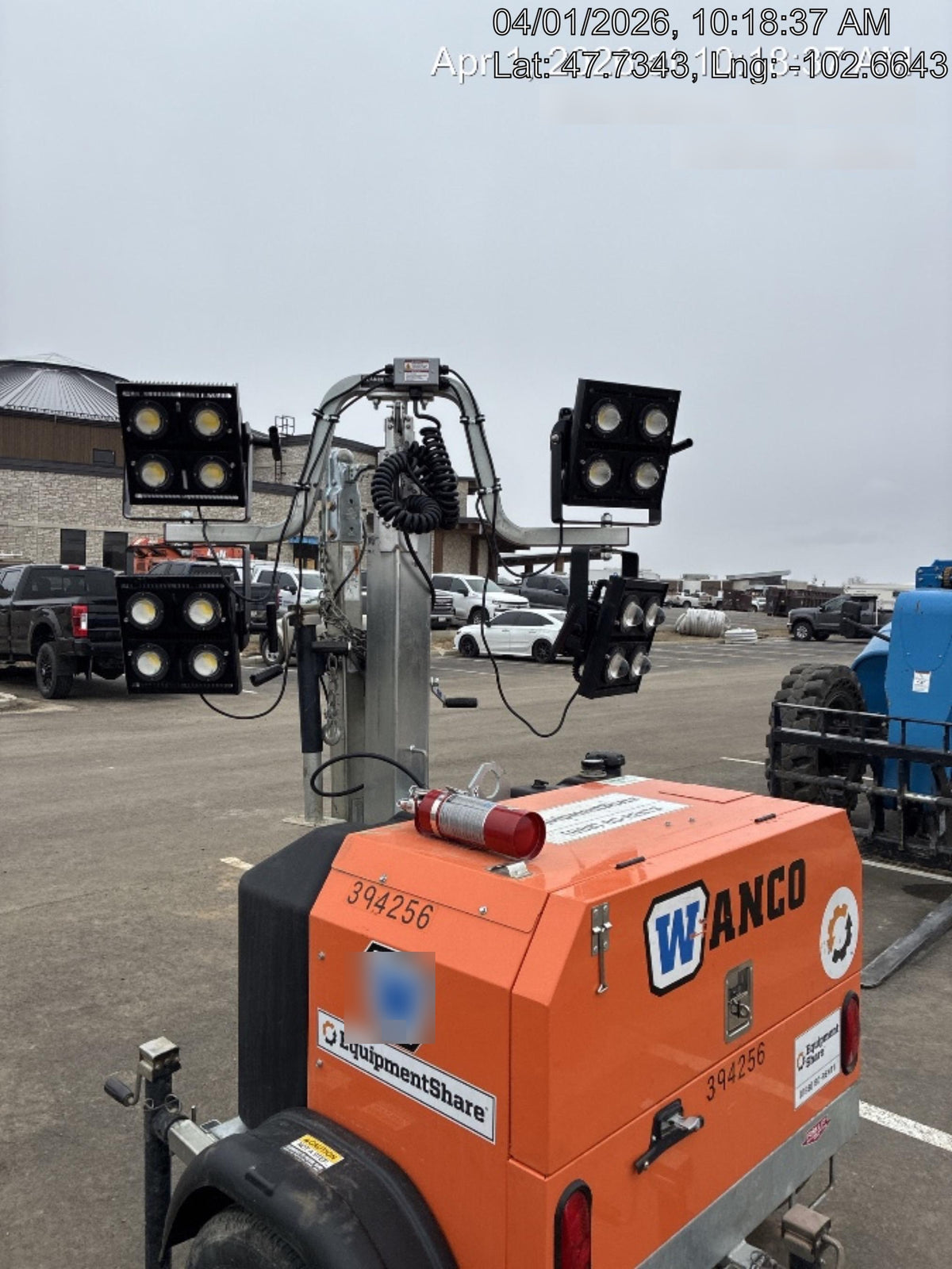 2024 Wanco WLTT-4MM4K Diesel, Deep Sea Controller, Shore Power Plug, Auto Start, (4) 350W LED Floodlights, 4kW Generator, 60 Gal Fuel Tank, 2" Ball, T3