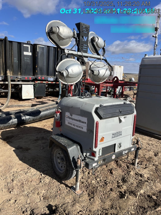 2018 Wacker Neuson LTV6L-MH Wacker Neuson LTV6L Mobile Light Tower w/Fuel Level Sensor Installed