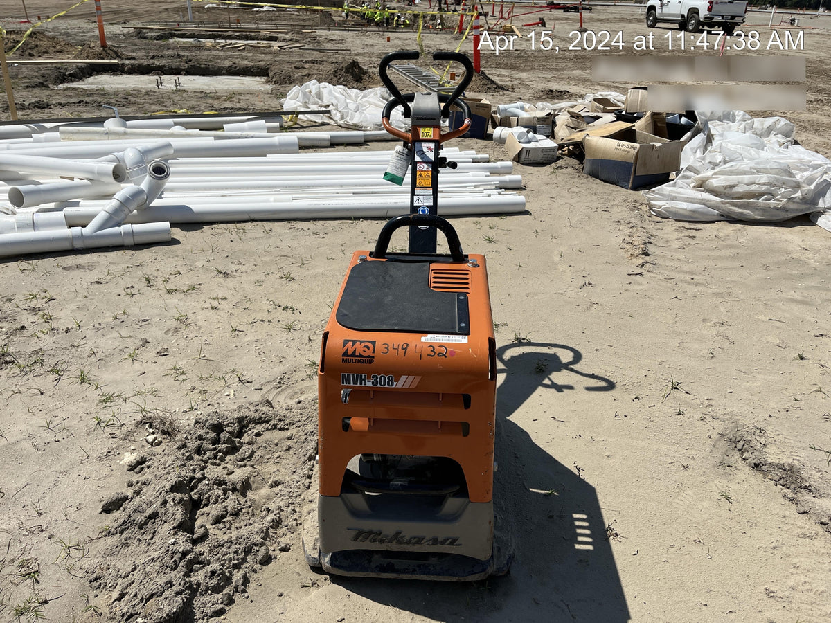2023 Multiquip MV308GH Honda GX270, 18" Plate, Tachometer