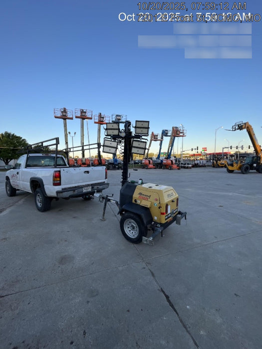 2020 Allmand NLV3GR (4) LED Light Fixture 350W, 23' Vertical Mast, 3kW Prime, Towable, Deep Sea L401, Leveling Jacks, Yanmar T4F 5.8hp