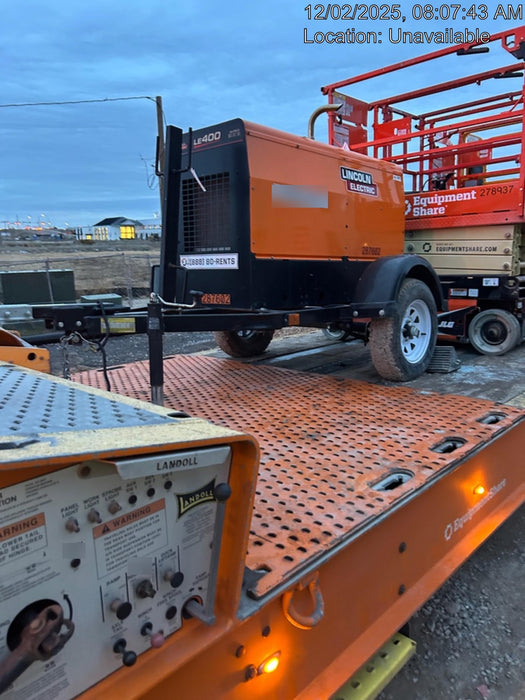 2023 Lincoln Electric LE400 Kubota V1505, Trlr, Cable Rack, Light Kit, ES Decals, T3