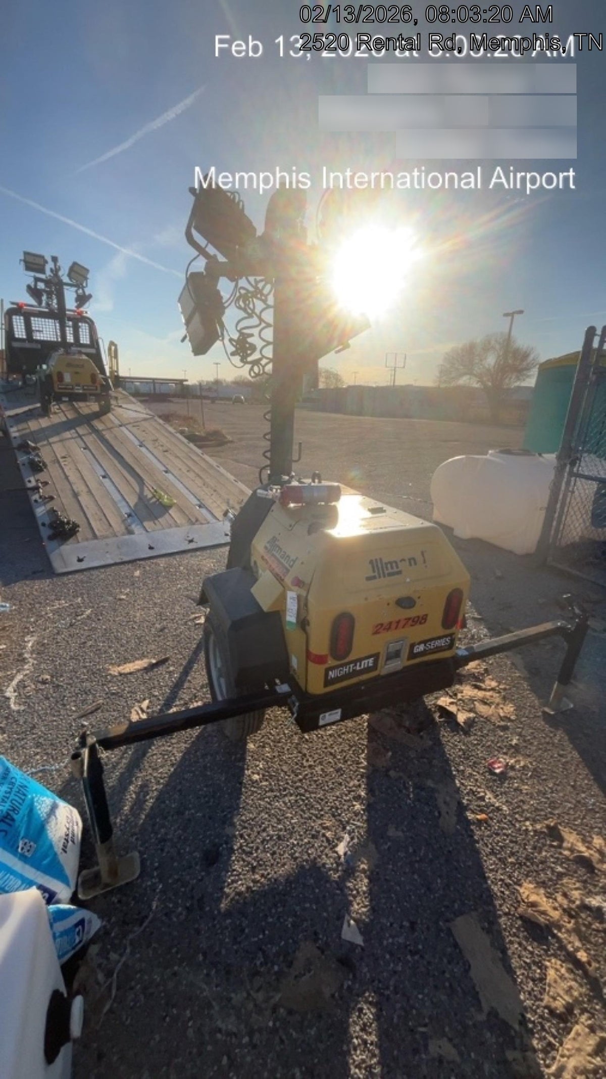 2022 Allmand NLV3GR (4) LED Light Fixture 350W, 23' Vertical Mast, 3kW Prime, Towable, Deep Sea L401, Leveling Jacks, Yanmar T4F 5.8hp