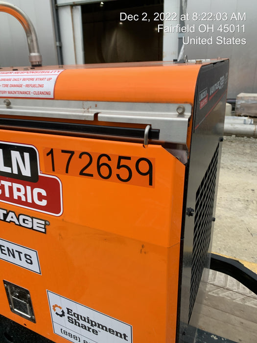 2021 Lincoln Electric Vantage 322 Vantage 322 Ready Pak 3 w/ Decals, ORANGE (includes trailer, cable rack, fender light kit) NO Telematics