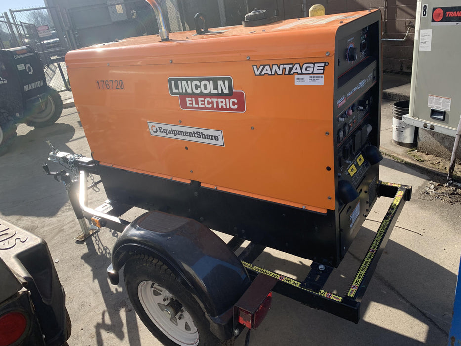 2021 Lincoln Electric Vantage 322 Vantage 322 Ready Pak 3 w/ Decals, ORANGE (includes trailer, cable rack, fender light kit) NO Telematics
