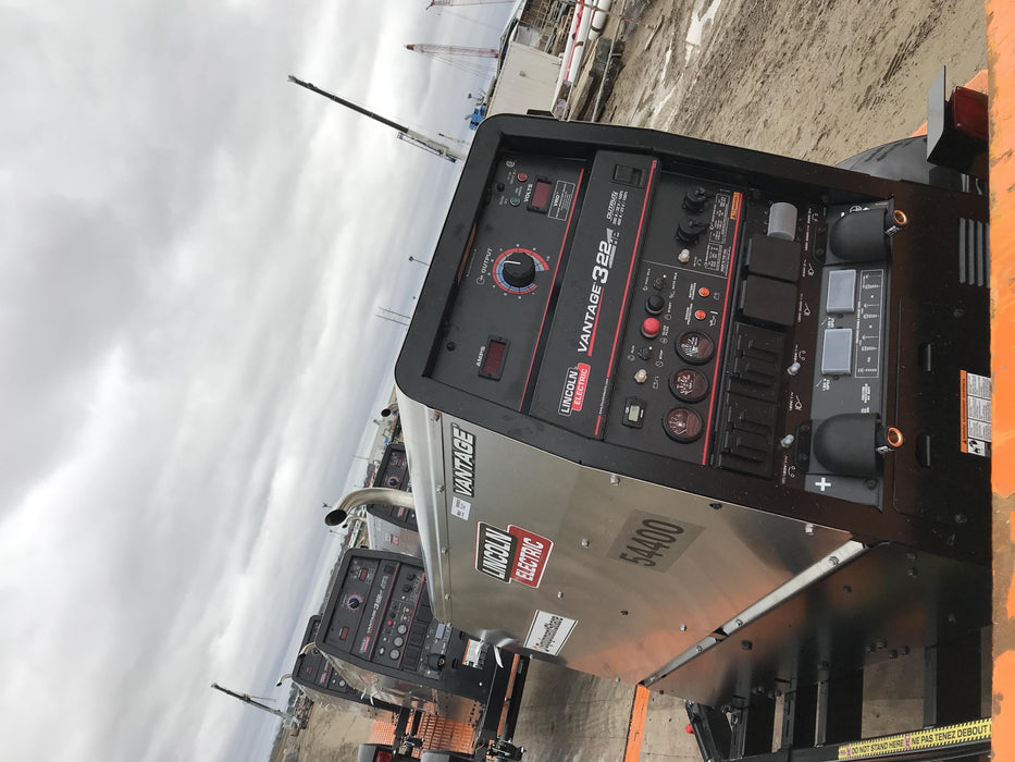 2019 Lincoln Electric Vantage 322 Welder Ready-Pak 3, Two wheel trailer, Fender and Light kit, Cable Rack