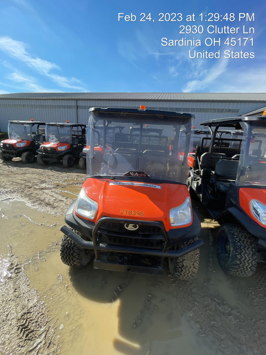 2022 Kubota RTV-X1140W-H Plastic Canopy, Windshield Acrylic Clear, LED Strobe Light, Wire Harness Kit, Back up Alarm