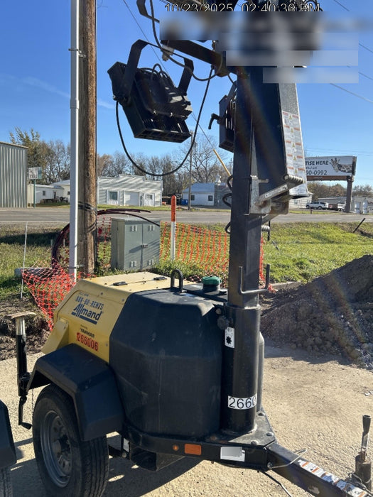 2022 Allmand NLV3GR (4) LED Light Fixture 350W, 23' Vertical Mast, 3kW Prime, Towable, ES Decals, T3