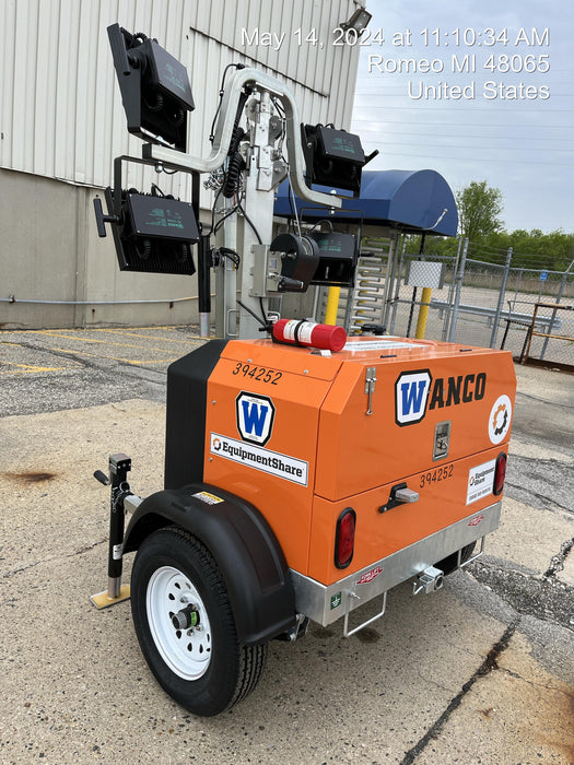 2024 Wanco WLTT-4MM4K Diesel, Deep Sea Controller, Shore Power Plug, Auto Start, (4) 350W LED Floodlights, 4kW Generator, 60 Gal Fuel Tank, 2" Ball, T3