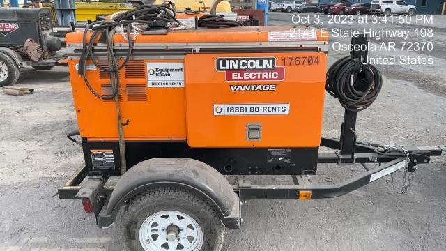2021 Lincoln Electric Vantage 322 Vantage 322 Ready Pak 3 w/ Decals, ORANGE (includes trailer, cable rack, fender light kit) NO Telematics
