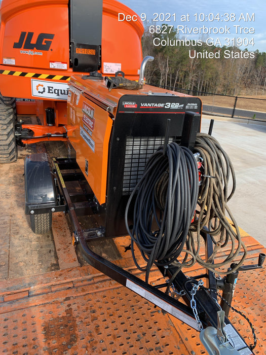 2021 Lincoln Electric Vantage 322 Vantage 322 Ready Pak 3 w/ Decals, ORANGE (includes trailer, cable rack, fender light kit) NO Telematics