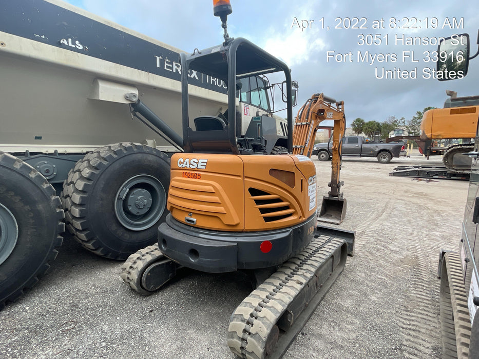 2018 Case CX37C ROPS, LONG ARM, RUBBER TRACKS, AUX HYD