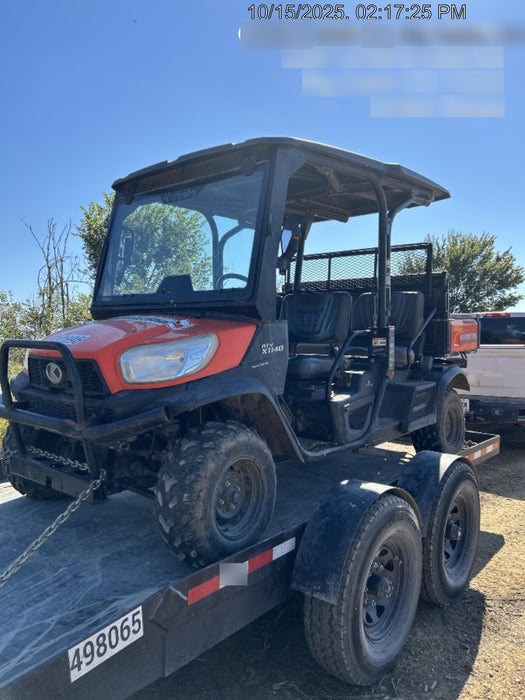 2019 Kubota RTV-X1140W-H 4wd Utility Cart, LED Strobe, Windshield Tempered Glass, Plastic Canopy, Wire Harness Kit, Backup Alarm