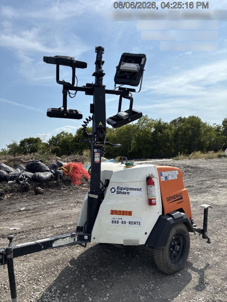 2024 Generac MLT2 Diesel, Flex Switch 120V Input, Powerzone Controller, 
(4) 320W LED Lights, 4kW Generator, 39.9 Gal Fuel Tank, 2" Ball, T3