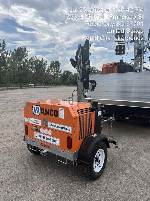 2024 Wanco WLTT-4MM4K Diesel, Deep Sea Controller, Shore Power Plug, Auto Start, (4) 350W LED Floodlights, 4kW Generator, 60 Gal Fuel Tank, 2" Ball, T3