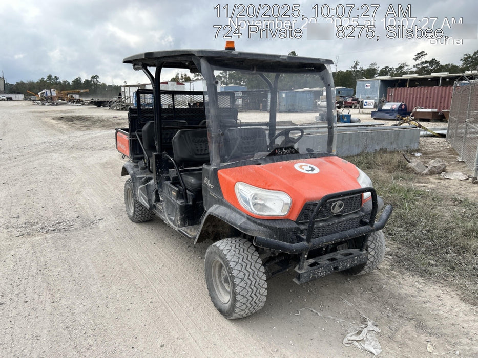 2021 Kubota RTV-X1140W-H Plastic Canopy, Windshield Acrylic Clear, LED Strobe Light, Wire Harness Kit, Back up Alarm