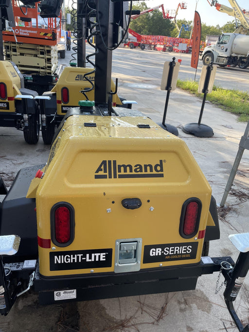 2022 Allmand NLV3GR (4) LED Light Fixture 350W, 23' Vertical Mast, 3kW Prime, Towable, Deep Sea L401, Leveling Jacks, Yanmar T4F 5.8hp