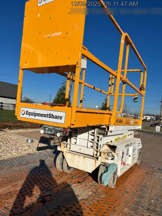 Custom Equipment HB-1430 Hy-Brid Scissor Lift
Platform capacity up to 670 lbs
Working height up to 20 ft
Weighs under 1,700 lbs
Non-marking wheels