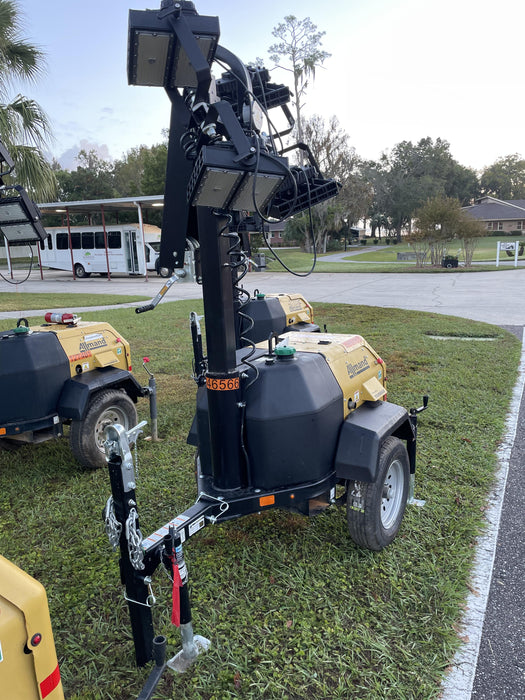 2022 Allmand NLV3GR (4) LED Light Fixture 350W, 23' Vertical Mast, 3kW Prime, Towable