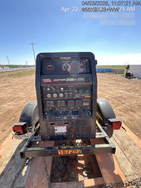 2021 Lincoln Electric Vantage 322 Vantage 322 Ready Pak 3 w/ Decals, ORANGE (includes trailer, cable rack, fender light kit) NO Telematics
