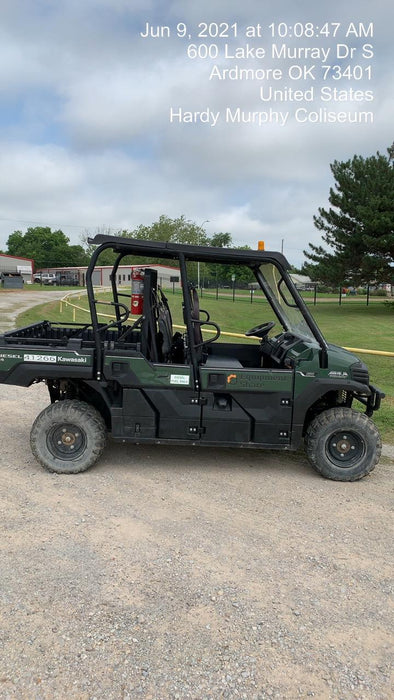2019 Kawasaki Mule PRO-DXT Standard Options, Backup Alarm, Beacon, Plastic Hard Top, Poly Windshield, Horn Kit