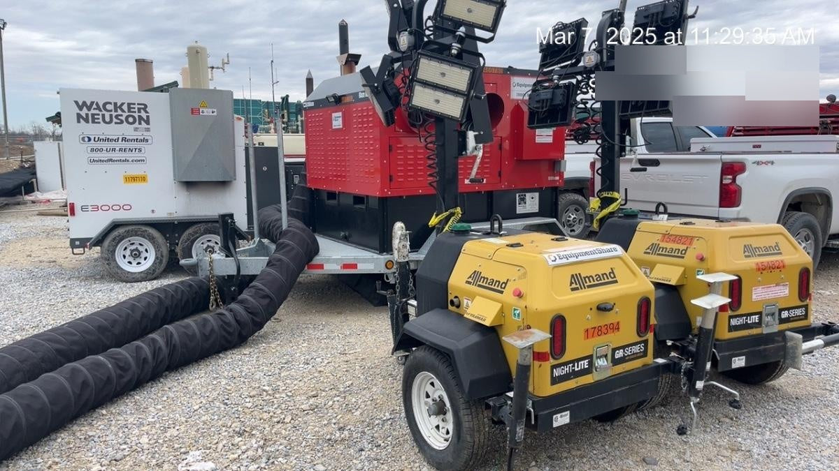 Allmand NLV3GR 3kW Light Plant - LED
