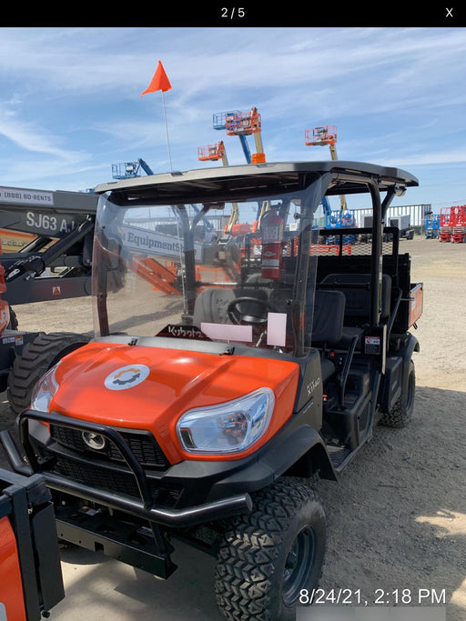 2022 Kubota RTV-X1140W-H Plastic Canopy, Windshield Acrylic Clear, LED Strobe Light, Wire Harness Kit, Back up Alarm