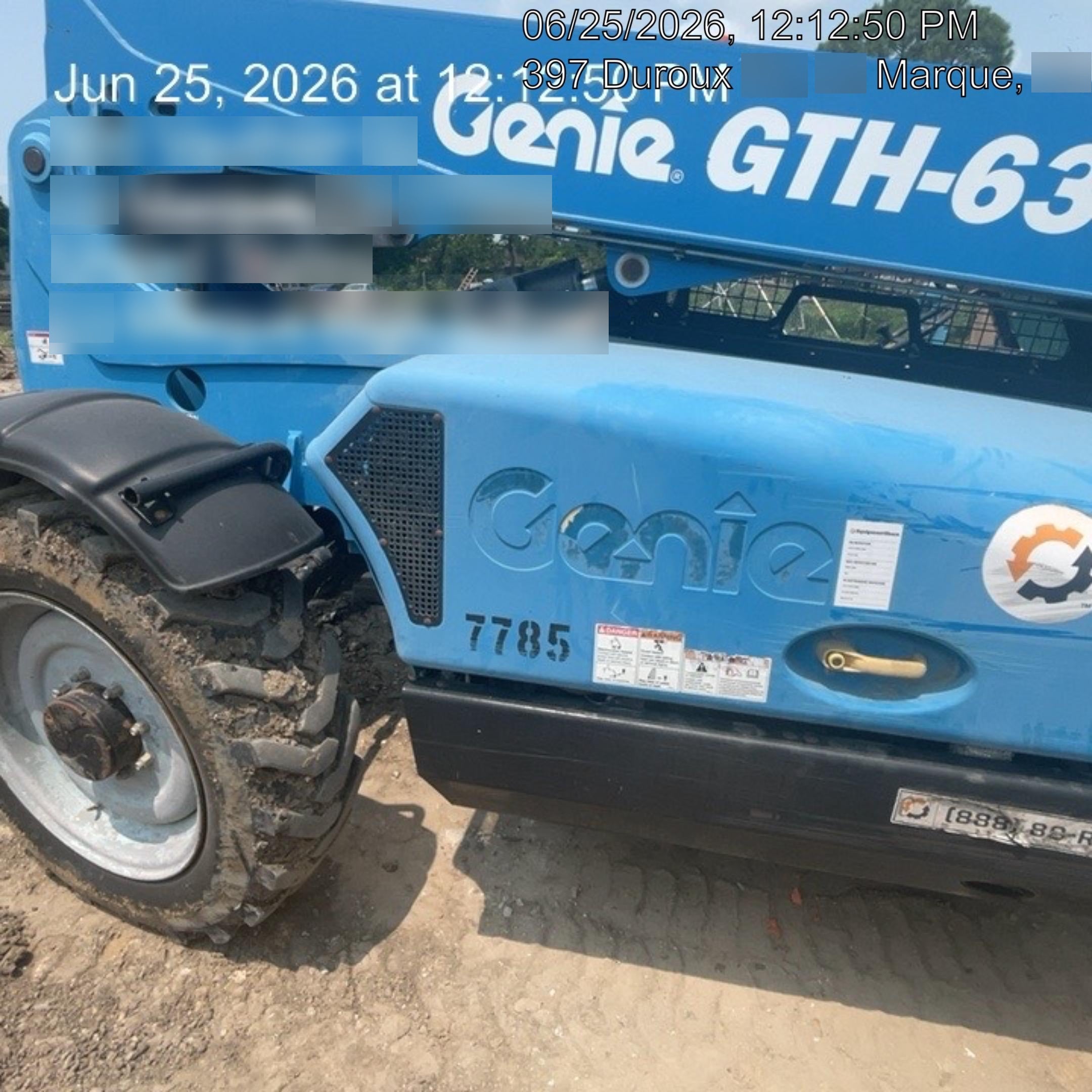 2018 Genie GTH-636 Genie GTH-636 w/Open ROPS, Solid Tires, Work Light/Beacon, 48" Carriage and Forks