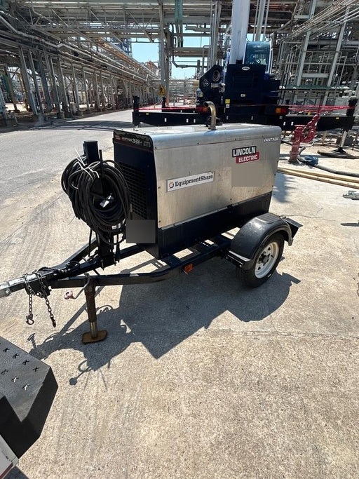 2019 Lincoln Electric Vantage 322 Welder Ready-Pak 3, Two wheel trailer, Fender and Light kit, Cable Rack
