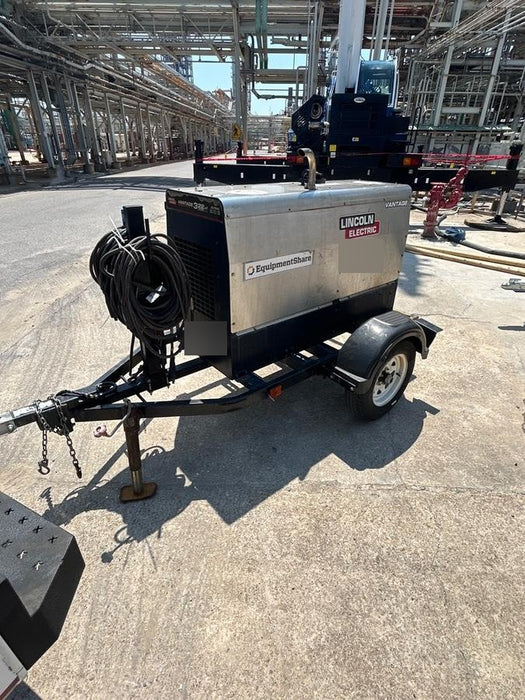 2019 Lincoln Electric Vantage 322 Welder Ready-Pak 3, Two wheel trailer, Fender and Light kit, Cable Rack