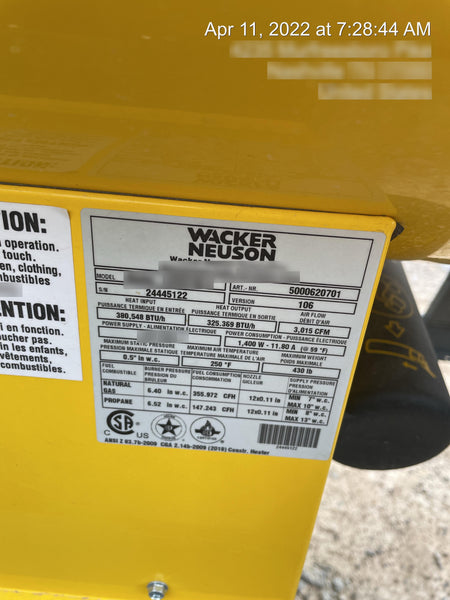 2019 WACKER NEUSON HI400