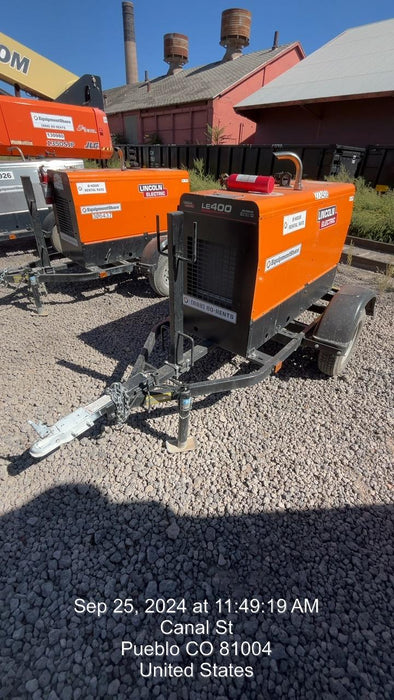 2022 Lincoln Electric LE400 Kubota V1505, Trlr, Cable Rack, Light Kit, ES Decals, T3